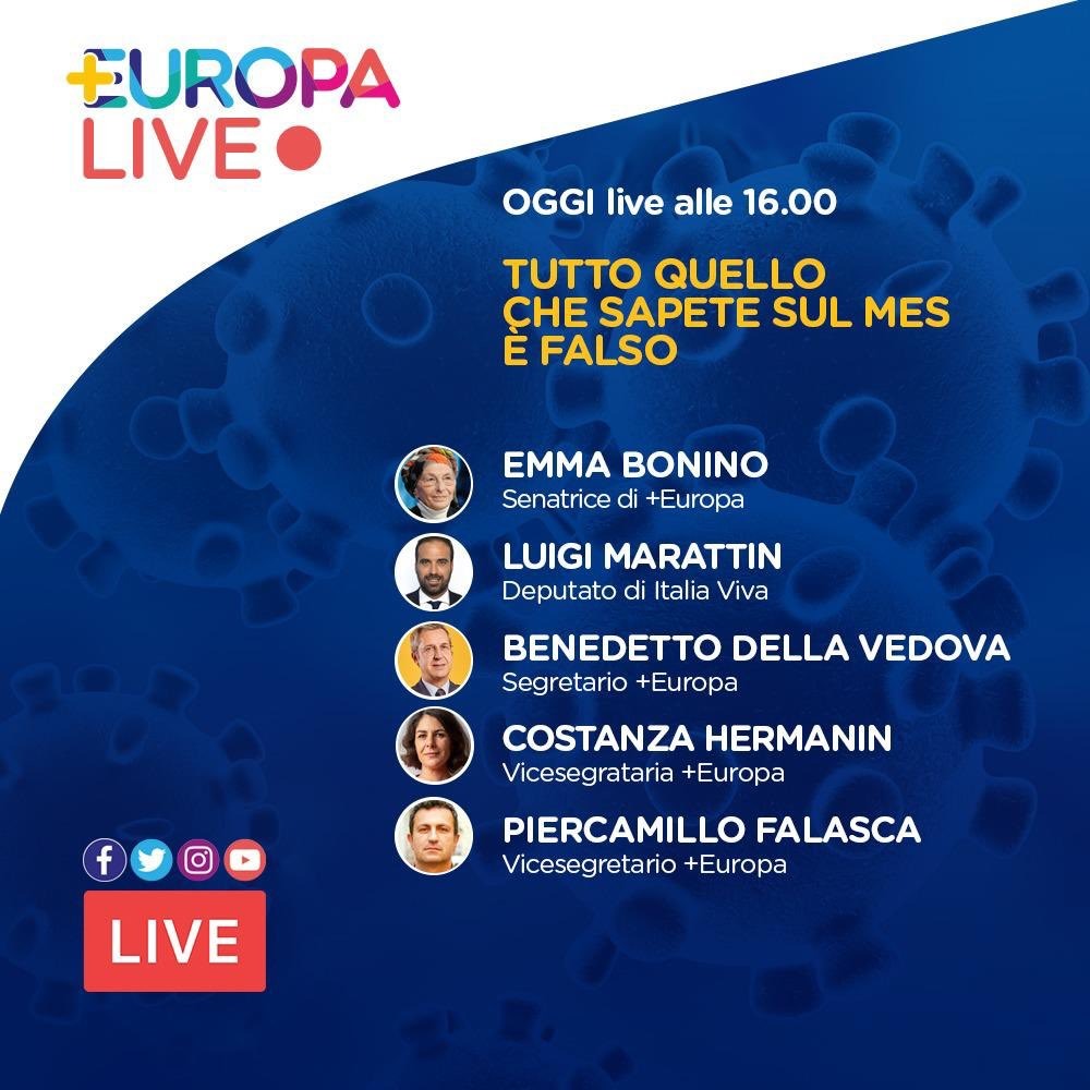 Piu Europa Live: Tutto quello che sapete sul Mes &egrave; falso